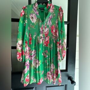 Jessica Howard Green Floral Dress